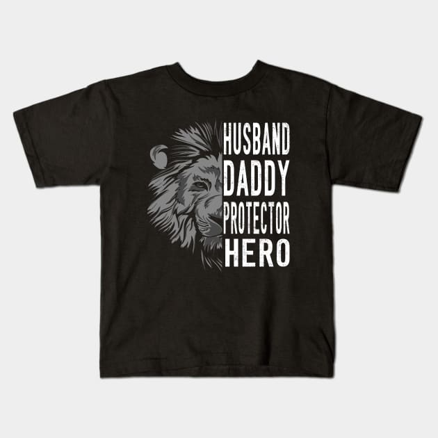 husband daddy protective hero.father's day gift Kids T-Shirt by DODG99